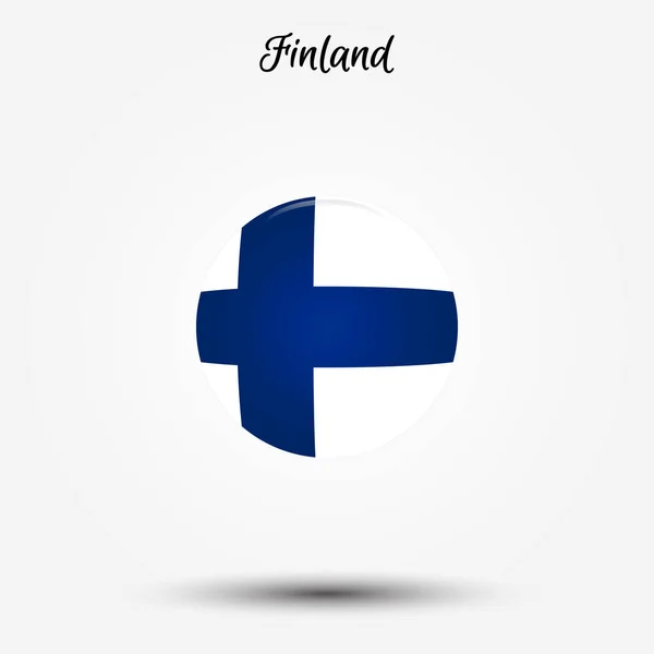 Vlag van Finland pictogram — Stockvector