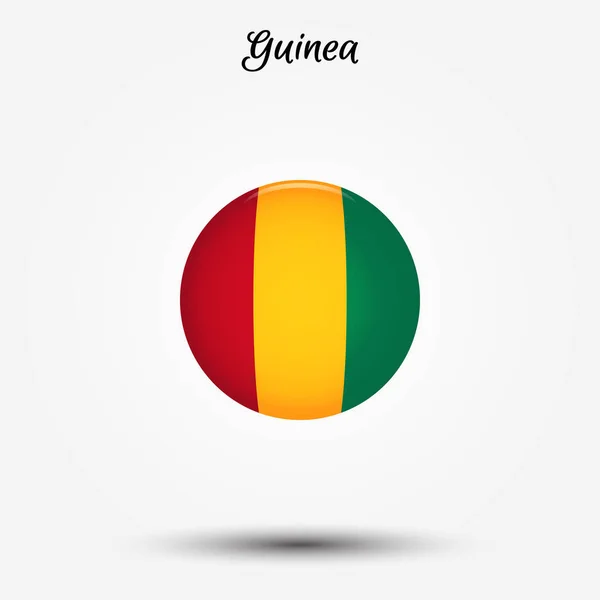 Bandera de Guinea icono — Vector de stock