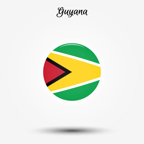 Bandera de Guyana icono — Vector de stock