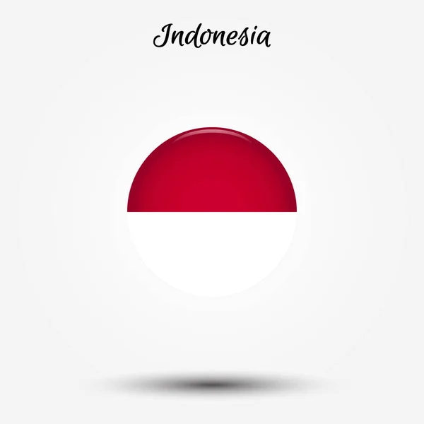 Ikon Indonesia bendera - Stok Vektor