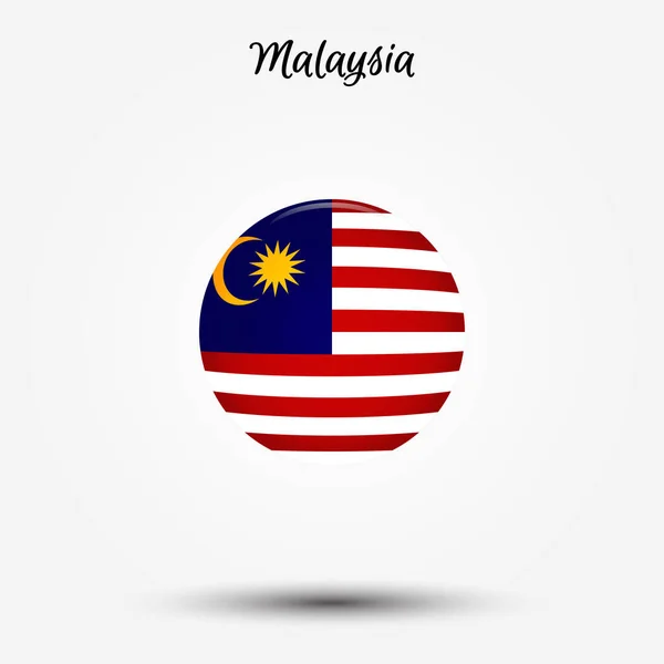 Bandera de Malasia icono — Archivo Imágenes Vectoriales