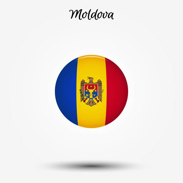 Flagga av Moldavien-ikonen — Stock vektor