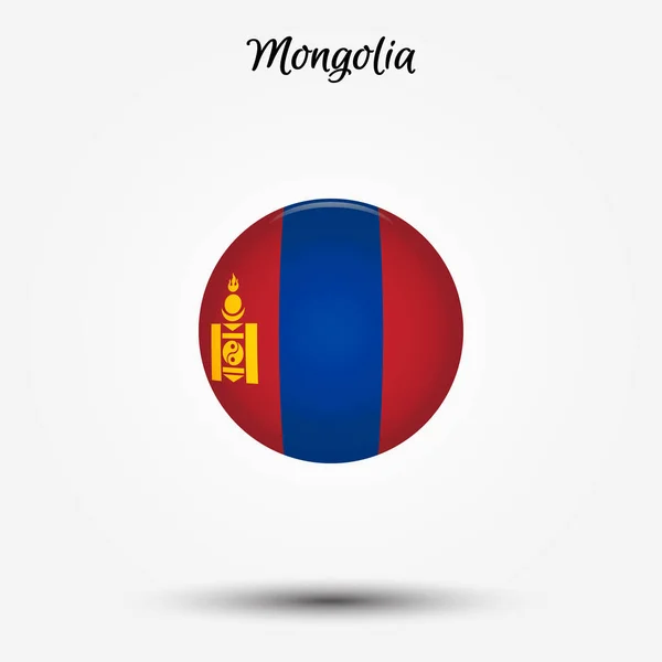 Ikon Mongólia zászlaja — Stock Vector