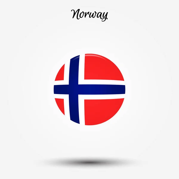 Flaga ikona Norwegia — Wektor stockowy