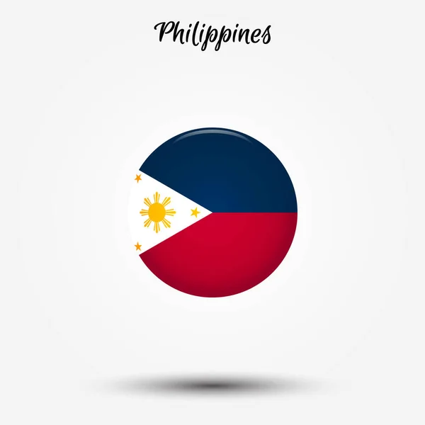 菲律宾国旗图标 — 图库矢量图片