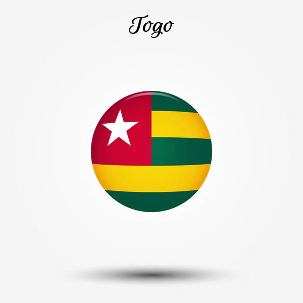 Bandera de Togo icono — Vector de stock