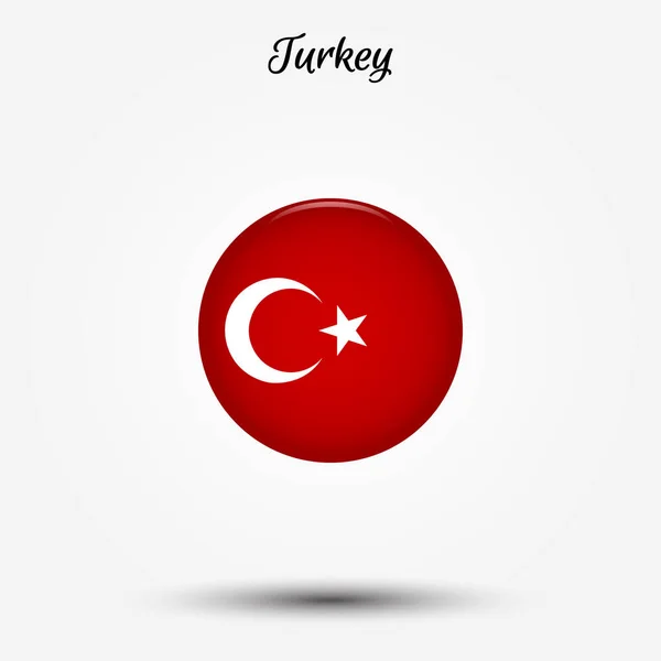 Flag of Turkey icon — Stock Vector