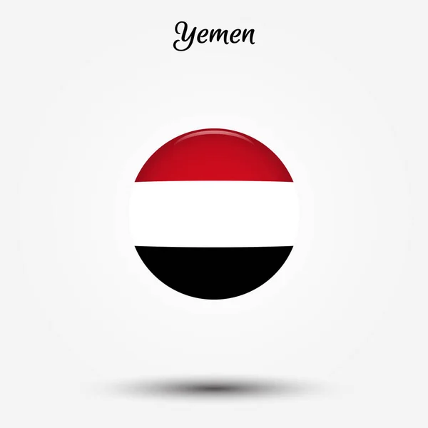 Bandera de Yemen icono — Vector de stock