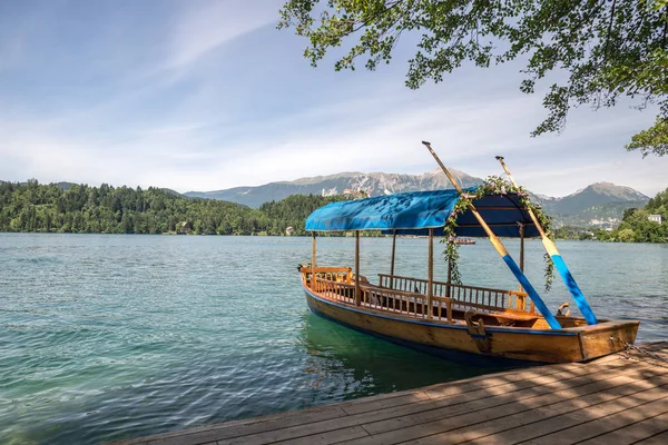 Romantic boating on the lake — Stock Photo, Image