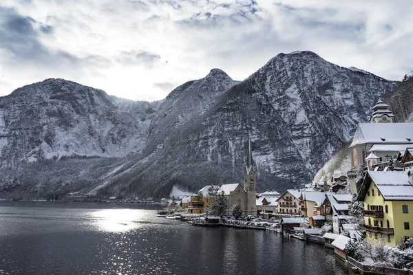 Winter View Hallstatt Best Travel Destination — Stock Photo, Image