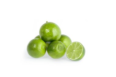 dilim üzerinde beyaz izole meyve narenciye kireç