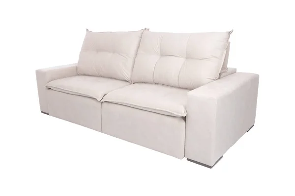 Современный серый замшевый диван диван — стоковое фото
