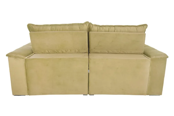 Canapé moderne en daim blanc isolé — Photo