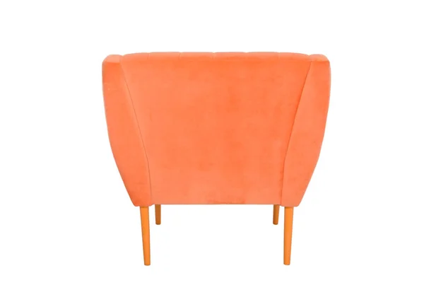 Sarı kumaş ve ahşap koltuk modern Tasarımcısı — Stok fotoğraf