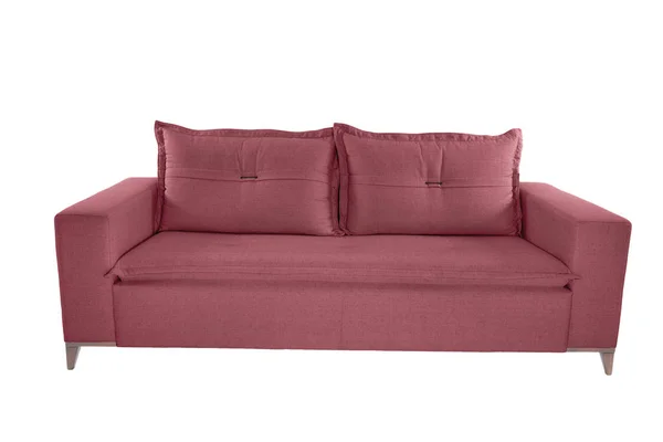 Moderne Farbe Wildleder Sofa isoliert — Stockfoto