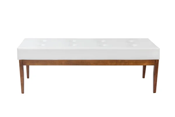 White Couch Wood Bench — Stock Photo, Image