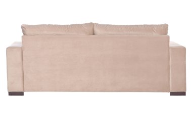 modern bej süet kanepe koltuk izole