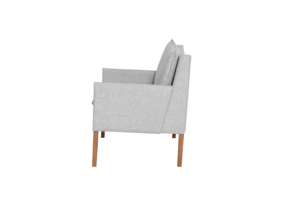 Tissu et fauteuil en bois designer moderne — Photo