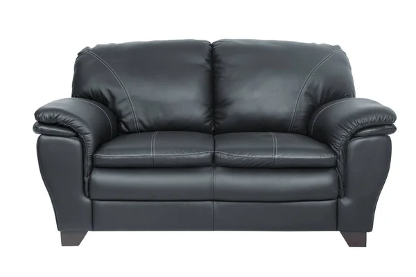 Deux sièges confortable cuir noir — Photo