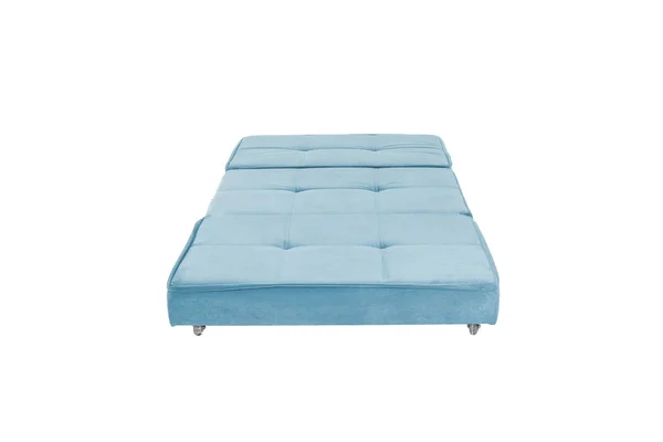 Blå färg sittpuff-säng — Stockfoto