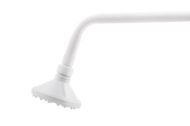 Beyaz duş başlığı üzerinde beyaz izole
