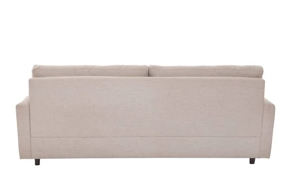 Modernes beiges Wildleder Sofa isoliert — Stockfoto