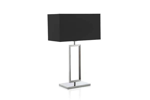 Modern table lamp with small black lampshade — Stock Photo, Image
