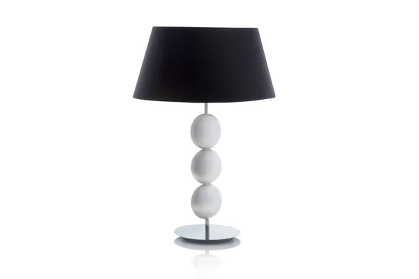 Modern table lamp with small white lampshade — Stock fotografie