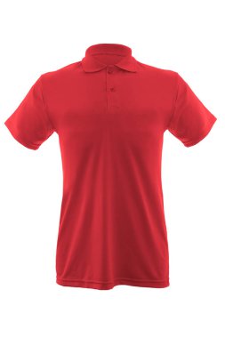 Mockup bir adamın t-shirt üzerinde beyaz bir arka plan şablonu