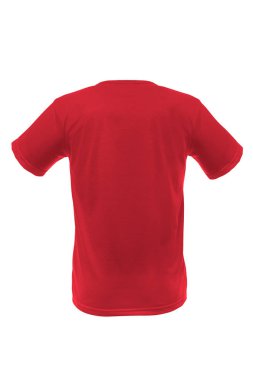 Mockup bir adamın t-shirt üzerinde beyaz bir arka plan şablonu