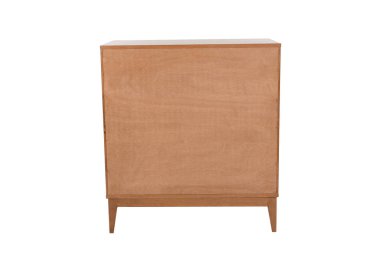 Tahta sandık beyaz üzerine izole edilmiş.