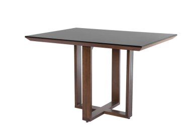Beyaz arkaplanda ahşap modern tablo.