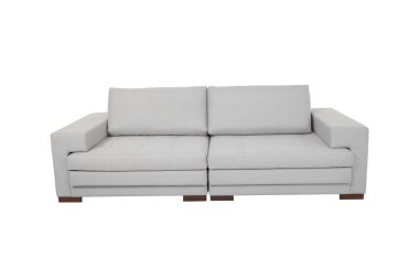 Modern kanepe gri kumaş izole