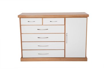 Beyaz tahta üzerinde beyaz izole Çekmeceli