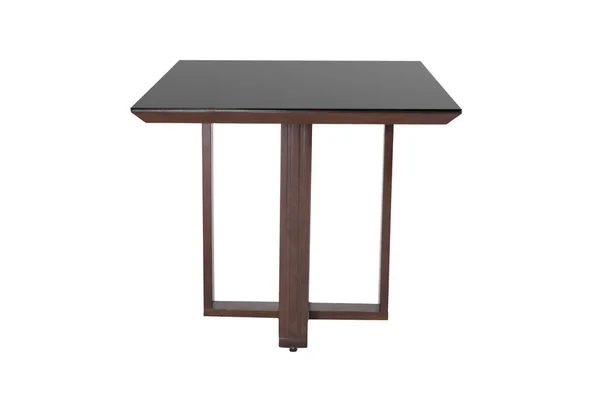 Tavolo moderno in legno su sfondo bianco . — Foto Stock