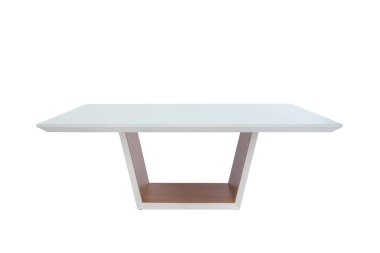 Beyaz arkaplanda ahşap modern tablo.