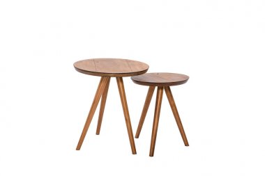 Beyaz arkaplanda ahşap modern tablo.