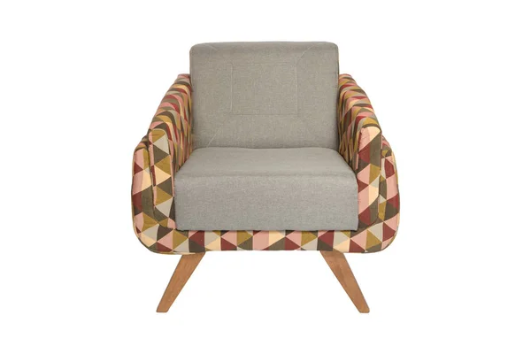 Tissu de velours et fauteuil en bois designer moderne — Photo