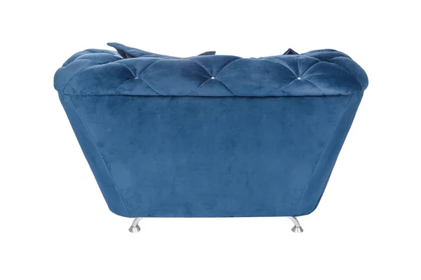Velvet fabric and wood armchair modern designer — Stock Photo, Image