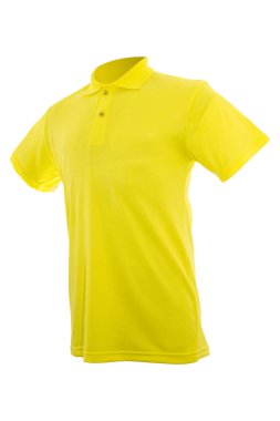 Mockup bir adamın t-shirt üzerinde beyaz bir arka plan şablonu