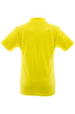 Mockup bir adamın t-shirt üzerinde beyaz bir arka plan şablonu