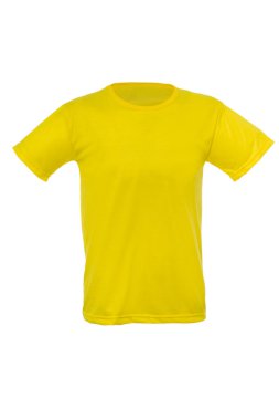 Mockup bir adamın t-shirt üzerinde beyaz bir arka plan şablonu