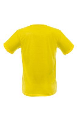 Mockup bir adamın t-shirt üzerinde beyaz bir arka plan şablonu
