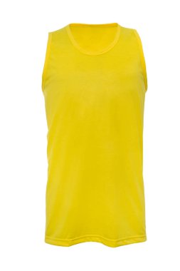 Mockup bir adamın t-shirt üzerinde beyaz bir arka plan şablonu