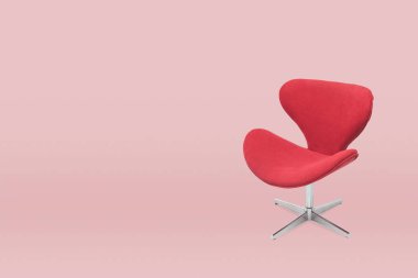 Koltuk. Arka planda modern tasarımcı koltuğu. Tekstil sandalyesi.
