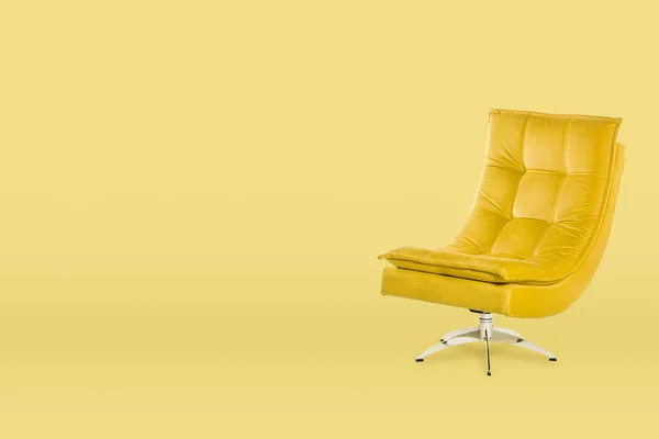 Kolor Fotel Sofa Izolowany Żółto — Zdjęcie stockowe