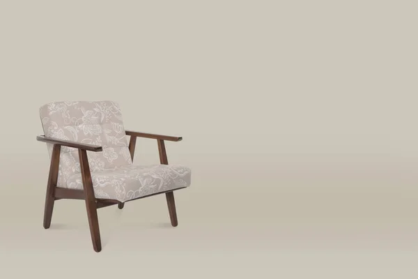 armchair. Modern designer chair on wall background. Texture chair.