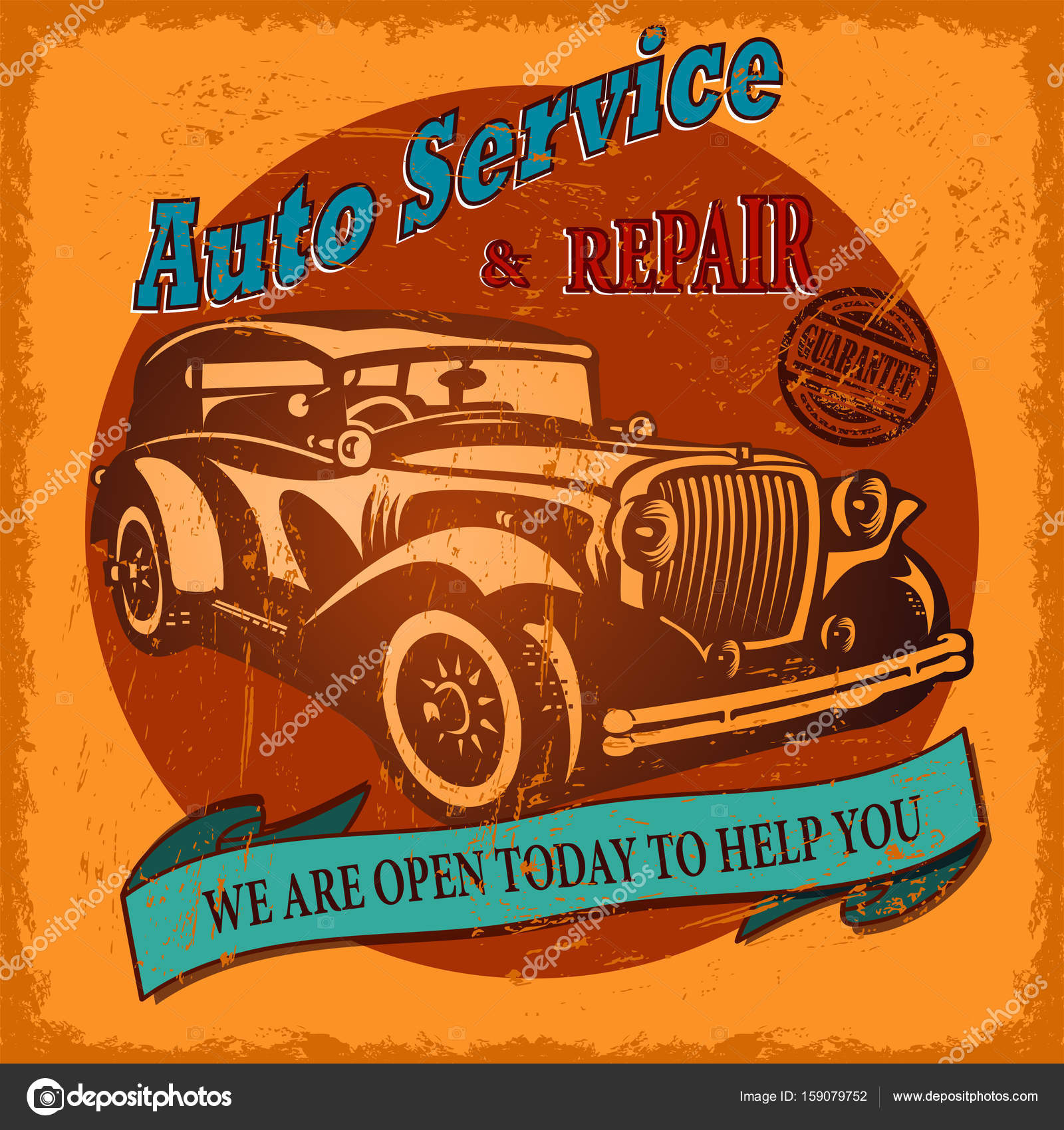 Vintage Garage Retro Poster Stock Vector C Matetcher Gmail Com