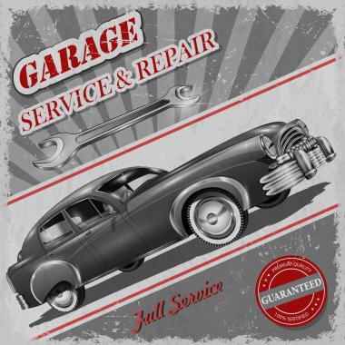 Retro Vintage garaj poster
