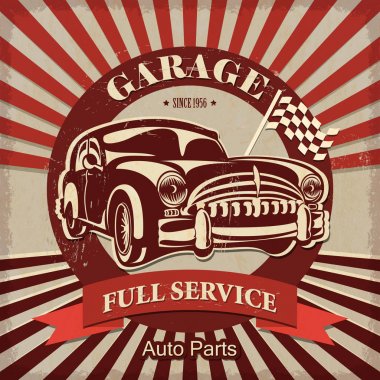 Retro Vintage garaj poster